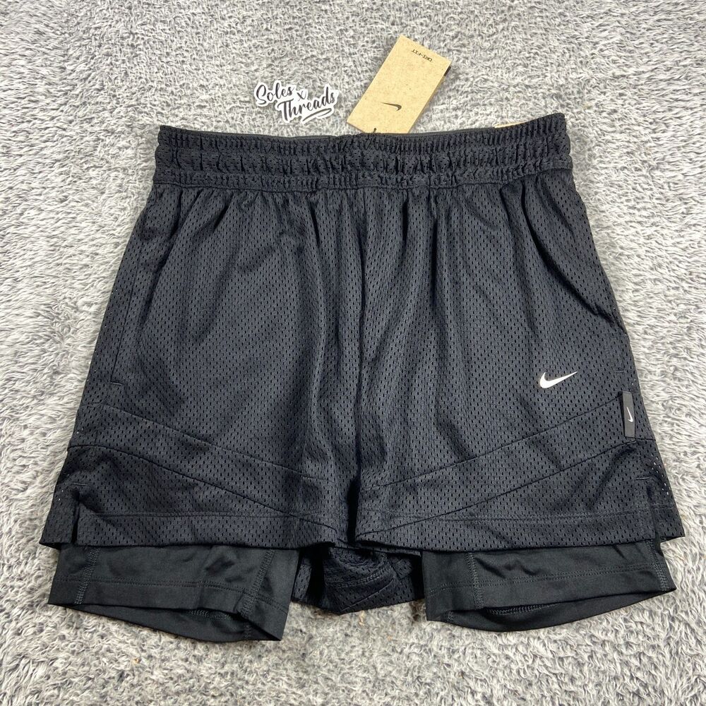 Nike Dri-FIT Icon 2-in-1 Lined Basketball Shorts Sz Medium Men Black HJ4199-010